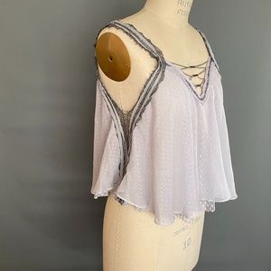 Free People ‘COASTIN ON’ DREAM TOP Dolphin Blue S